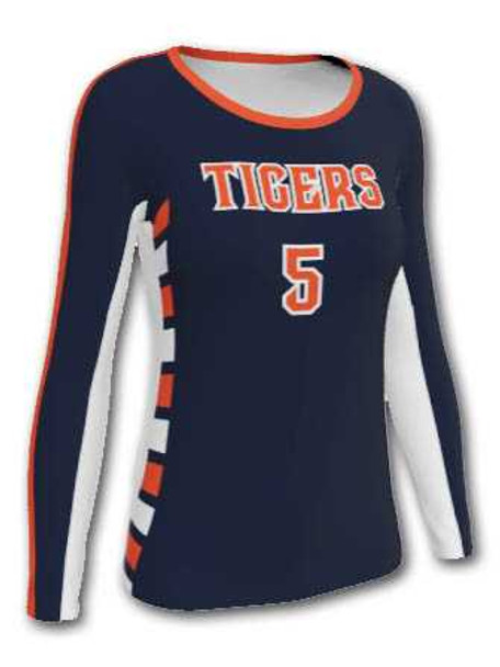 Control Series - "Hybrid" Custom Sublimated Volleyball Jersey Long Sleeve Volleyball Jerseys All Sports Uniforms