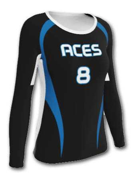 Control Series - "Quick Set" Custom Sublimated Volleyball Jersey Long Sleeve Volleyball Jerseys All Sports Uniforms