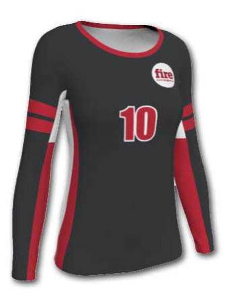 Control Series - "Top Dog" Custom Sublimated Volleyball Jersey Long Sleeve Volleyball Jerseys All Sports Uniforms