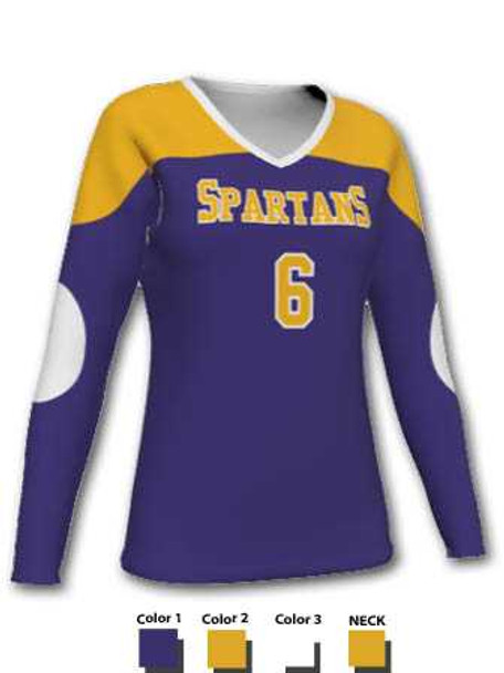 Control Series - "Defender" Custom Sublimated Volleyball Jersey Long Sleeve Volleyball Jerseys All Sports Uniforms