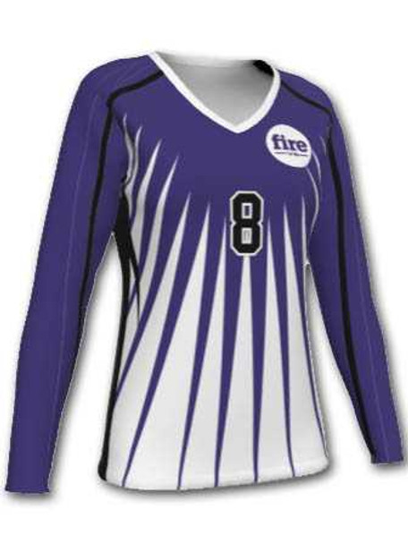 Control Series - "Jumper" Custom Sublimated Volleyball Jersey Long Sleeve Volleyball Jerseys All Sports Uniforms