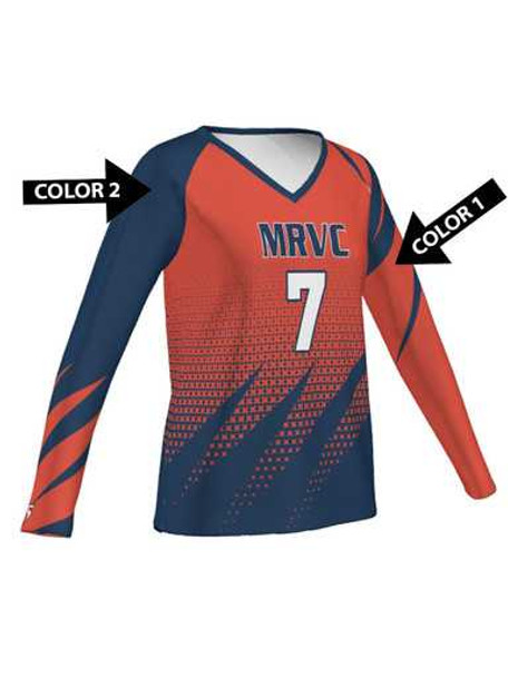 Control Series - Quick Ship "Spike 2" Custom Sublimated Volleyball Jersey Long Sleeve Volleyball Jerseys All Sports Uniforms