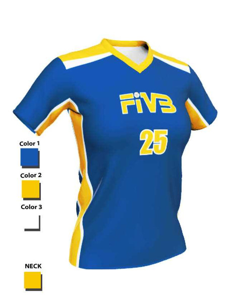 Control Series - Quick Ship "Short Sleeve Cross Court" Custom Sublimated Volleyball Jersey Short Sleeve Volleyball Jerseys All Sports Uniforms