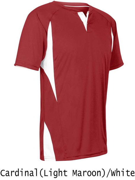 Adult/Youth "Wild Card" Decorated Two-Button Baseball League Jersey Baseball League Jerseys All Sports Uniforms