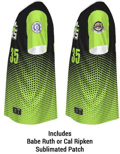 Adult/Youth "Digit" Sublimated Babe Ruth/Cal Ripken Baseball League Jersey - Order League Baseball Admin Products All Sports Uniforms
