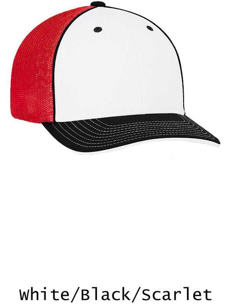 Tri-Color Trucker Mesh Moisture Control Baseball League Cap League Baseball Admin Products All Sports Uniforms