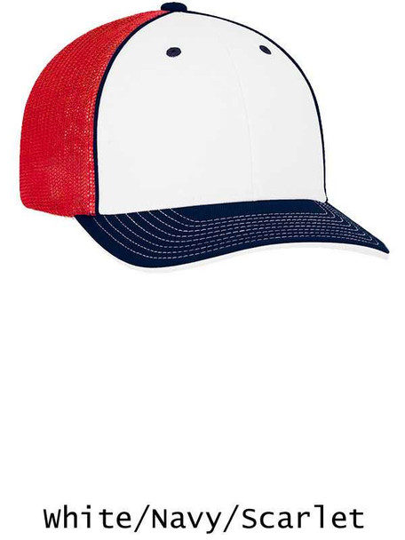 Tri-Color Trucker Mesh Moisture Control Baseball League Cap League Baseball Admin Products All Sports Uniforms