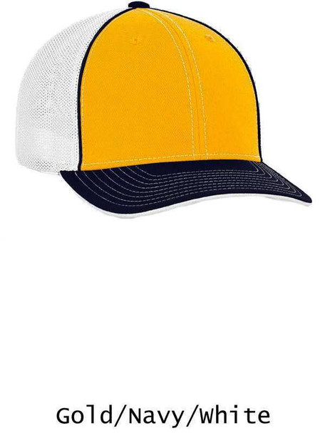 Tri-Color Trucker Mesh Moisture Control Baseball League Cap - Order League Baseball Admin Products All Sports Uniforms