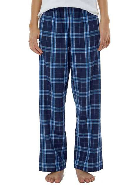 Youth Boxercraft "Harley Flannel" Navy/Columbia Pajama Pants Youth Pajama Pants All Sports Uniforms