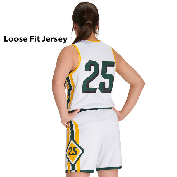 Quick Ship - Womens/Girls "Juke" Custom Sublimated Reversible Basketball Uniform