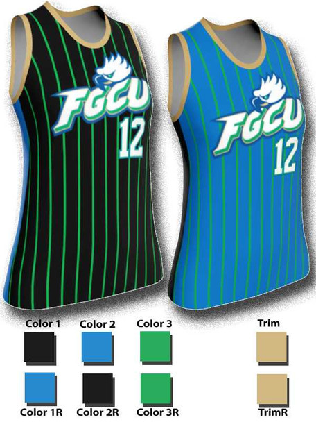 Quick Ship - Womens/Girls "Chain" Custom Sublimated Reversible Basketball Uniform Control Series Womens Reversible Basketball All Sports Uniforms