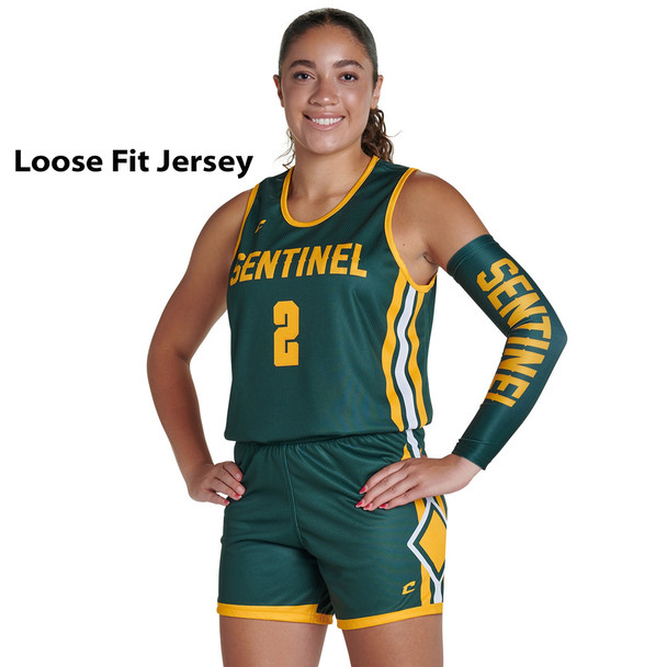Quick Ship - Womens/Girls "Hangtime" Custom Sublimated Reversible Basketball Uniform