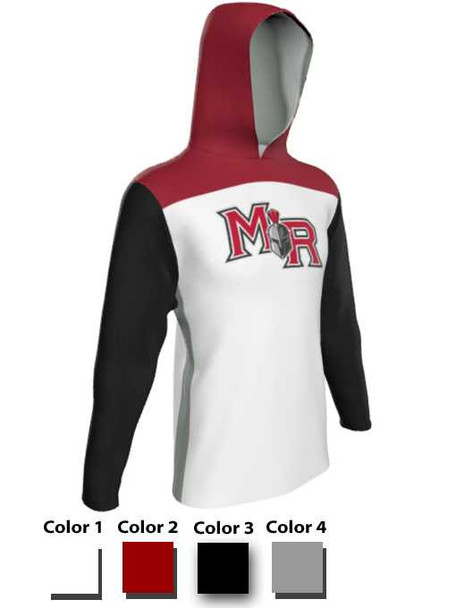 Control Series - Adult/Youth "Sideline" Custom Sublimated Long Sleeve Hooded Shooting Shirt Hooded Sublimated Shooting Shirts All Sports Uniforms