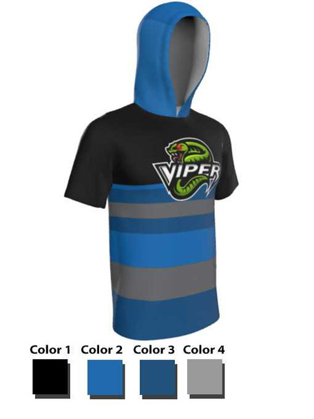 Control Series - Adult/Youth "Steal" Custom Sublimated Short Sleeve Hooded Shooting Shirt Hooded Sublimated Shooting Shirts All Sports Uniforms