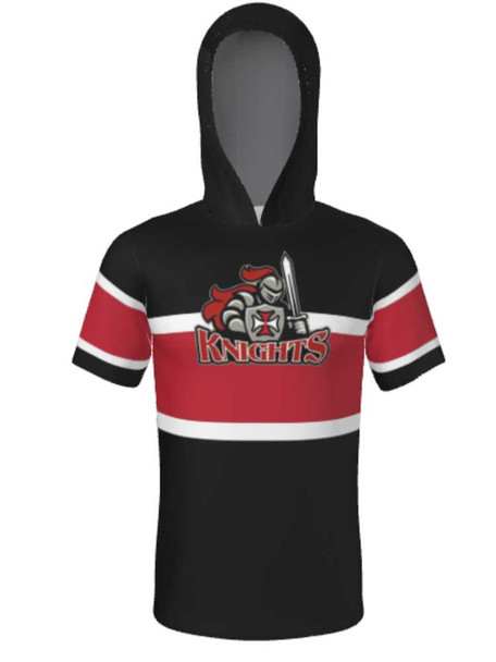 Control Series - Adult/Youth "Throwback" Custom Sublimated Short Sleeve Hooded Shooting Shirt Hooded Sublimated Shooting Shirts All Sports Uniforms