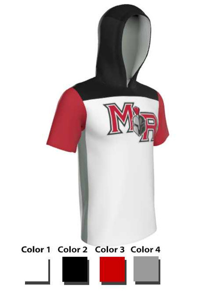 Control Series - Adult/Youth "Sideline" Custom Sublimated Short Sleeve Hooded Shooting Shirt Hooded Sublimated Shooting Shirts All Sports Uniforms