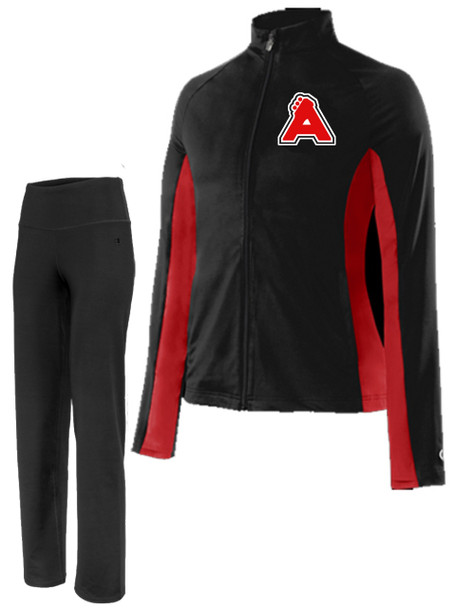 Womens/Girls Champion "Soft Touch Performance Contour" Full Zip Warm Up Set
