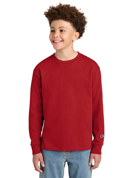 Youth Champion "Classic" 100% Cotton Long Sleeve Tee