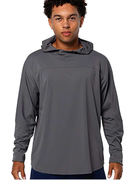 Adult "Airflex" Performance Wicking 4 Way Stretch Hoodie Tee Adult All Sports Uniforms