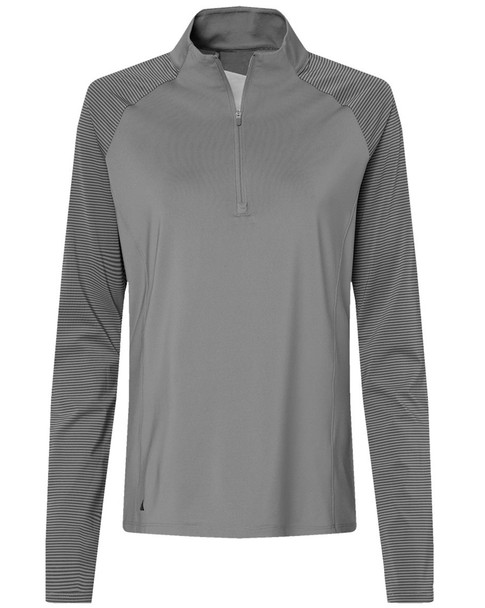 Womens Adidas "Shoulder Stripe" 1/4 Zip Coaches Pullover