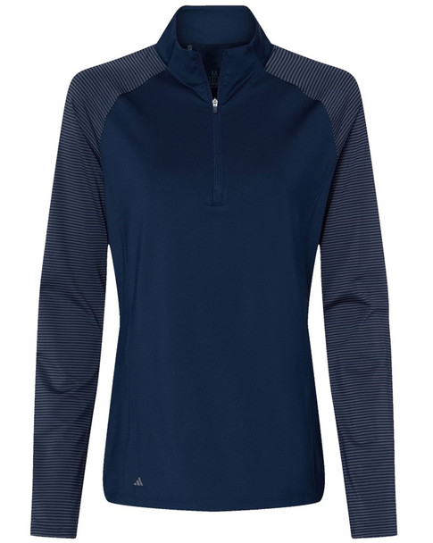 Womens Adidas "Shoulder Stripe" 1/4 Zip Coaches Pullover