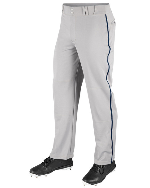 Adult 12.5 oz Loose Fit "MVP" Open Bottom Baseball Pants with Piping