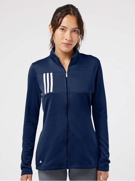 Womens Adidas 3 Stripes Full Zip Coaches Jacket