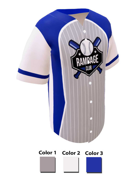 Control Series - "Batter" Custom Sublimated Button Front Baseball Jersey Button Fronts All Sports Uniforms