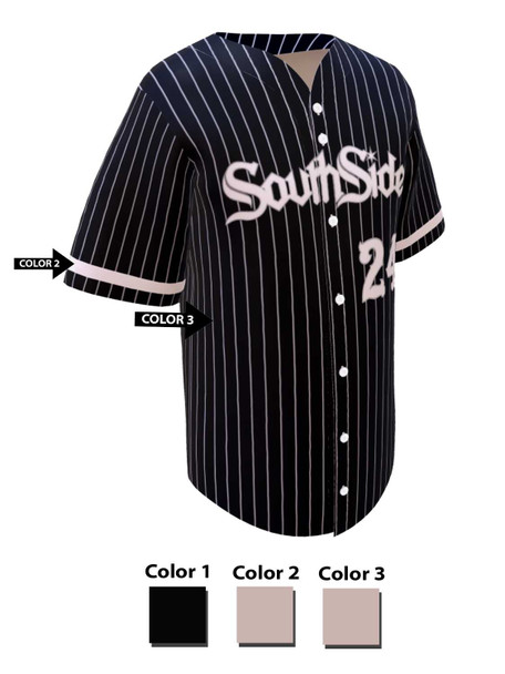Control Series - "Southside" Custom Sublimated Button Front Baseball Jersey Button Fronts All Sports Uniforms