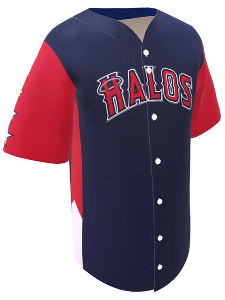 Control Series - "Round Trip" Custom Sublimated Button Front Baseball Jersey Button Fronts All Sports Uniforms