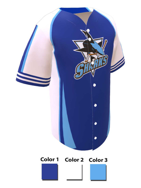 Control Series - "Golem" Custom Sublimated Button Front Baseball Jersey Button Fronts All Sports Uniforms