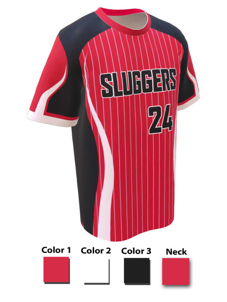 Control Series - "Slugger II" Custom Sublimated Baseball Jersey Crew Neck / V-Necks All Sports Uniforms