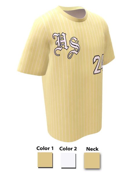Control Series - "Classic II" Custom Sublimated Baseball Jersey Crew Neck / V-Necks All Sports Uniforms
