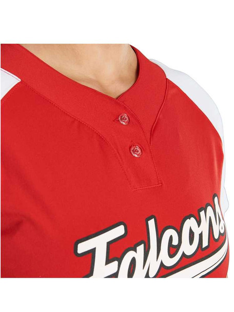 Girls "Infinite" Two-Button Softball Jersey Girls Pullovers All Sports Uniforms