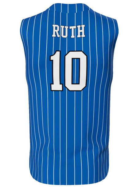 Juice - "Slugger" Custom Sublimated Sleeveless Button Front Baseball Jersey Sleeveless All Sports Uniforms