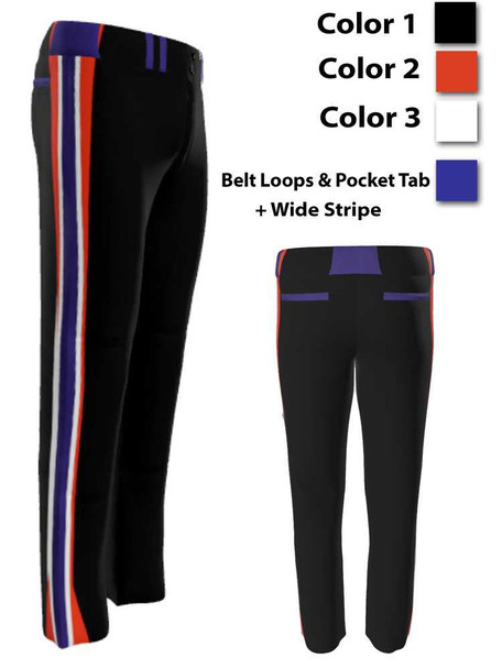 Juice Series - Adult/Youth "Bunt" Custom Sublimated Baseball Pants Full Length Pants All Sports Uniforms