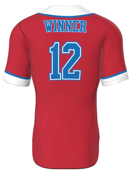 Juice Series - "Backstop" Custom Sublimated Button Front Baseball Jersey Button Fronts All Sports Uniforms