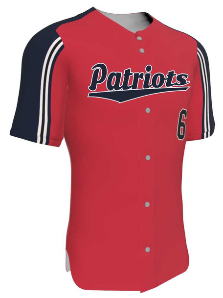 Juice Series - "Knuckle" Custom Sublimated Button Front Baseball Jersey Button Fronts All Sports Uniforms