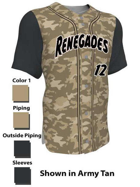 Juice Series - "Southpaw 2" Custom Sublimated Button Front Baseball Jersey Button Fronts All Sports Uniforms