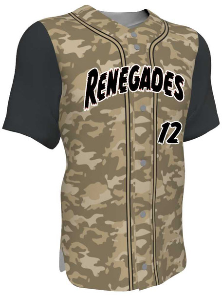 Juice Series - "Southpaw 2" Custom Sublimated Button Front Baseball Jersey Button Fronts All Sports Uniforms