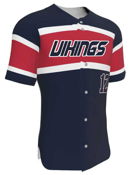 Juice Series - "Throwback" Custom Sublimated Button Front Baseball Jersey Button Fronts All Sports Uniforms