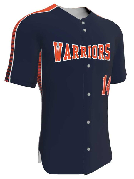 Juice Series - "Utility" Custom Sublimated Button Front Baseball Jersey Button Fronts All Sports Uniforms