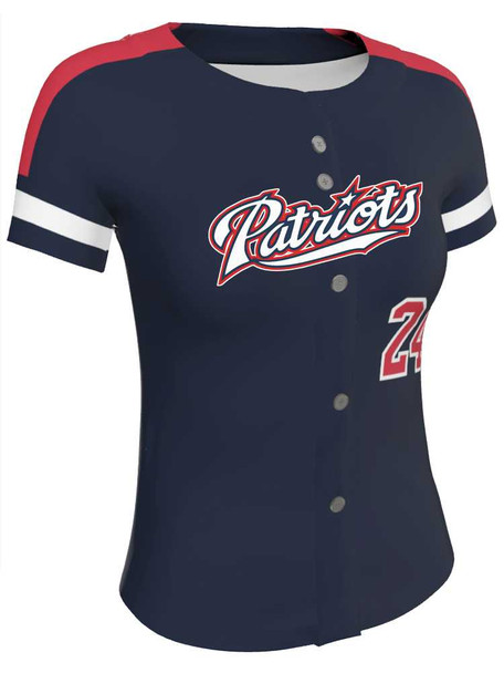 Juice Series - "Breaker" Custom Sublimated Button Front Softball Jersey Button Front Jerseys All Sports Uniforms