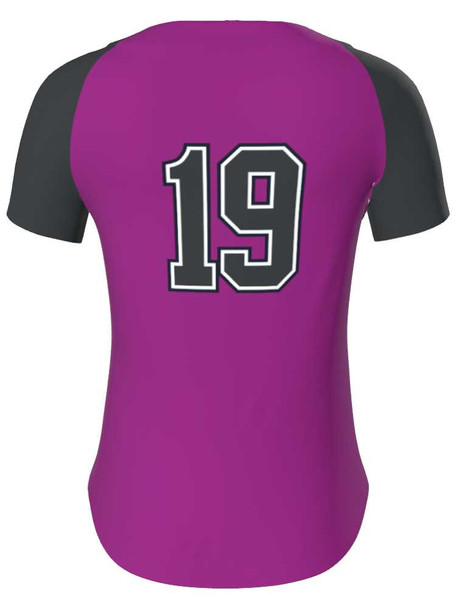 Juice Series - "Curve" Custom Sublimated Button Front Softball Jersey Button Front Jerseys All Sports Uniforms
