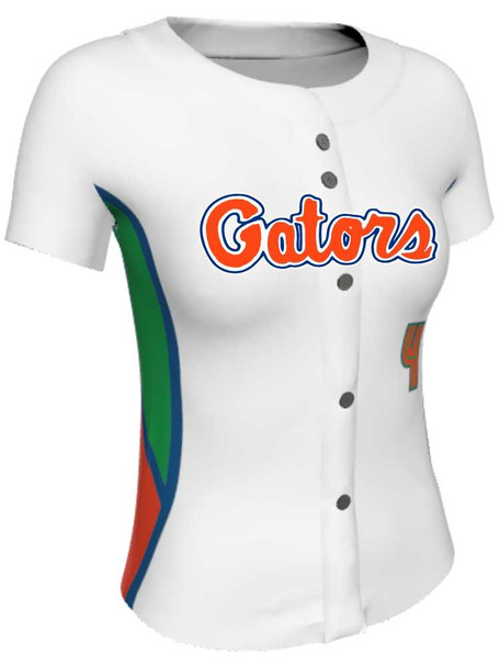 Juice Series - "Full Count" Custom Sublimated Button Front Softball Jersey Button Front Jerseys All Sports Uniforms