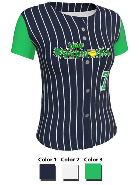 Juice Series - "Slugger 2" Custom Sublimated Button Front Softball Jersey Button Front Jerseys All Sports Uniforms