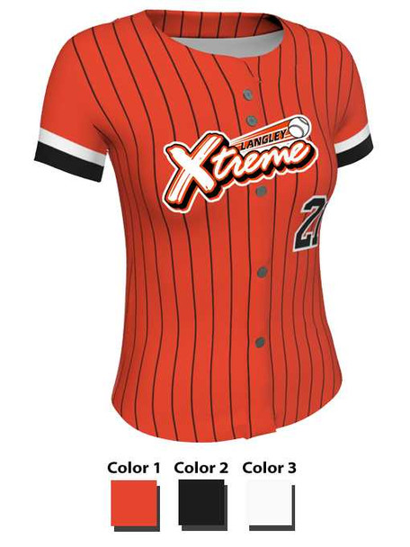 Juice Series - "Champion" Custom Sublimated Button Front or Faux Front Softball Set Juice Button Front Sets All Sports Uniforms