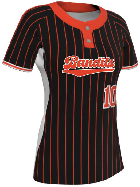 Juice Series - Premium "Stopper" Custom Sublimated 2 Button Softball Jersey 2 Button Jerseys All Sports Uniforms