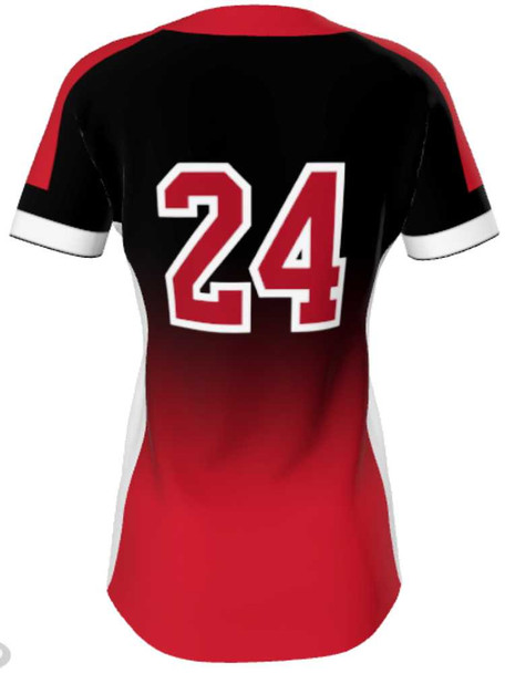 Juice Series - Premium "Breaker Gradient" Custom Sublimated 2 Button Softball Jersey 2 Button Jerseys All Sports Uniforms