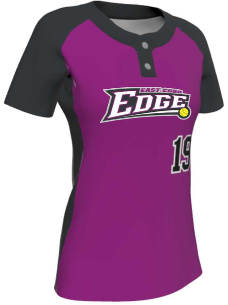 Juice Series - Premium "Curve" Custom Sublimated 2 Button Softball Set 2 Button Sets All Sports Uniforms